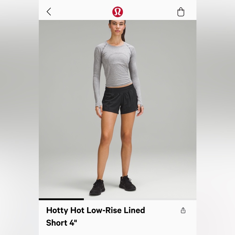 Lululemon Hotty Hot Shorts, size 4
